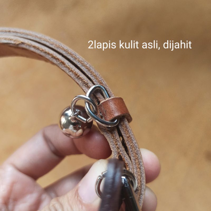 Kalung anjing kulit asli ukuran L by iPet