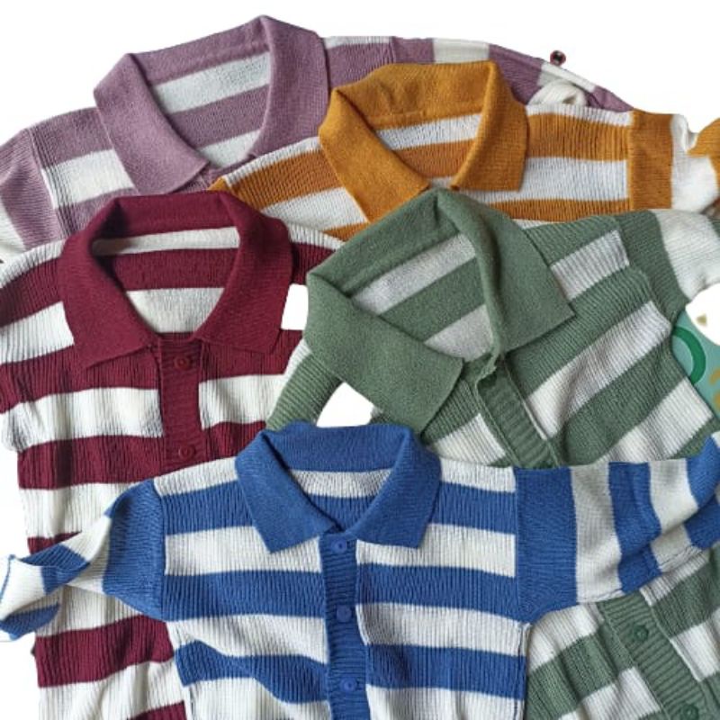 Sweater rajut anak salur cardigan rajut suwiter anak perempuan