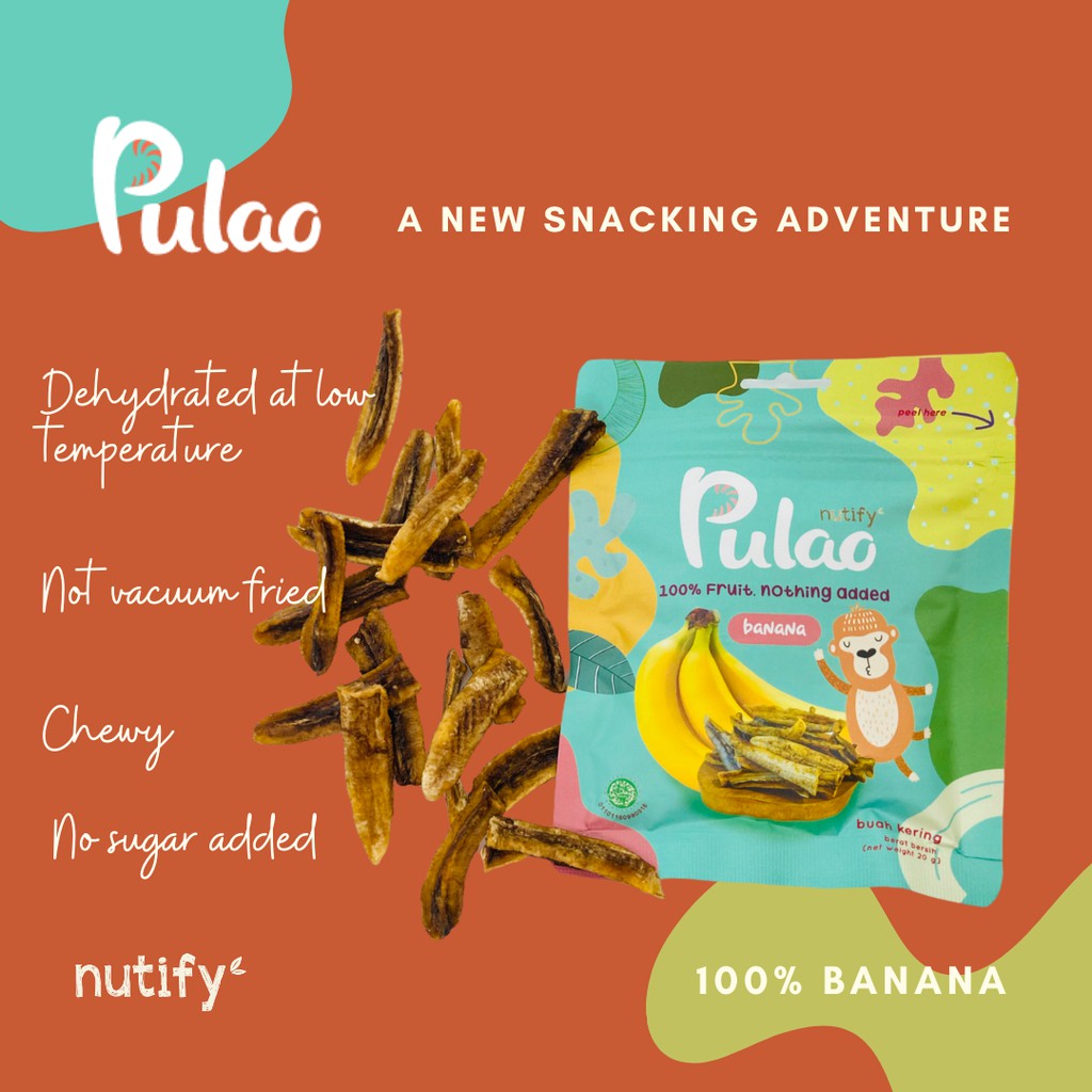 Nutify Pulao Dried Fruits 100% buah, no added sugar-Pisang