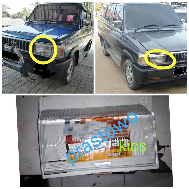 mika kaca lampu depan headlamp kijang super grand extra