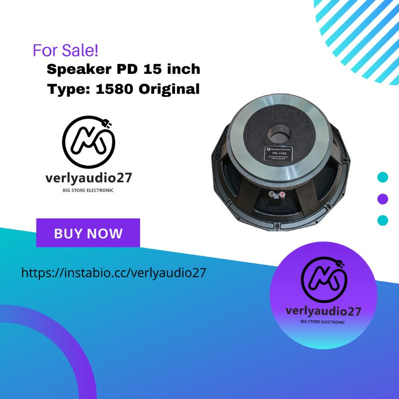 Speaker 15 PD 1580 Speaker Subwoofer 15 inch
