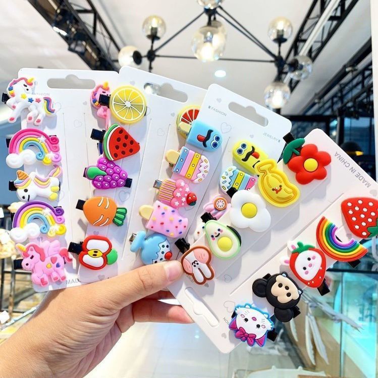 J03 - JEDAI PONI JEPITAN RAMBUT MOTIF KARAKTER KARTUN ISI 10 PCS | JEPITAN ANAK MOTIF LUCU - BD