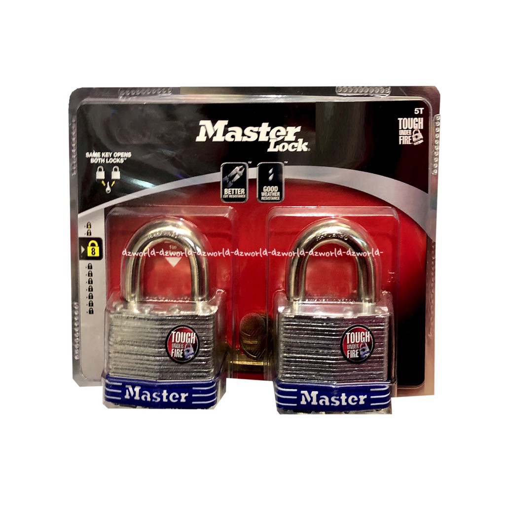 Master Lock Padlock Gembok 25mm 2pcs Dengan Kunci Yang Sama