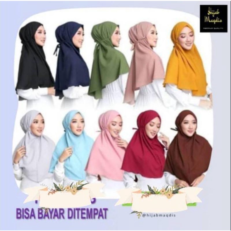 Khimar Maryam I Bergo Maryam I kerudung Maryam bahan DIAMOND