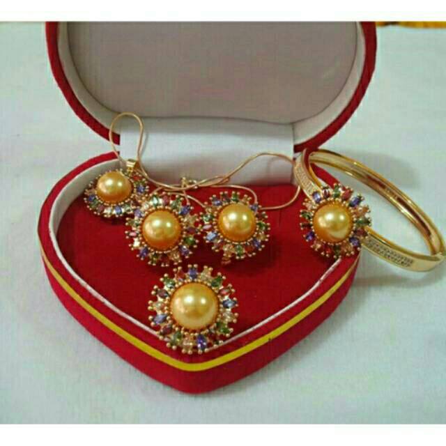 Set Perhiasan Mutiara | Mutiara Air Tawar | Mutiara Lombok | Lombok Pearl | Jewelry | Rodium