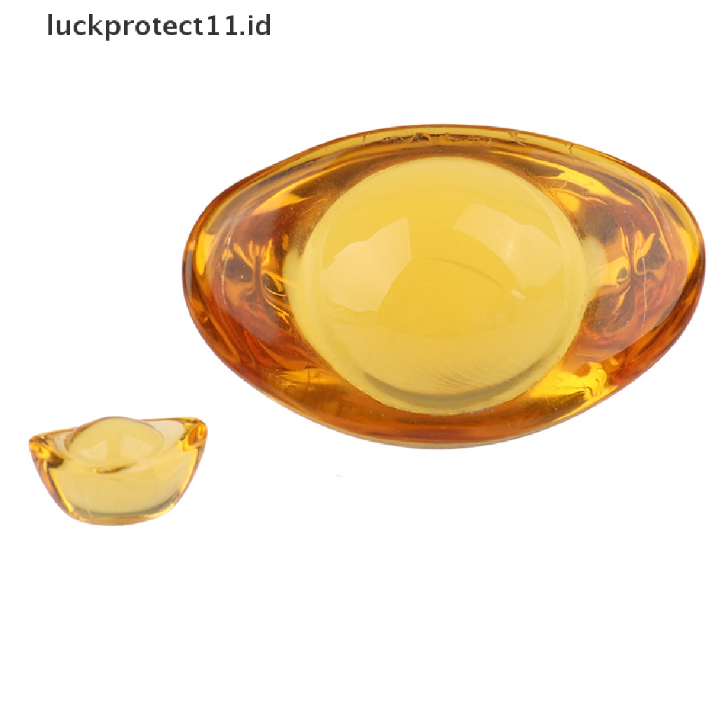// Hg &amp; ID// 5Pcs Yuanbao Feng Shui Yuan Bao Ingot Ornamen Dekorasi Berkah Rumah Keberuntungan