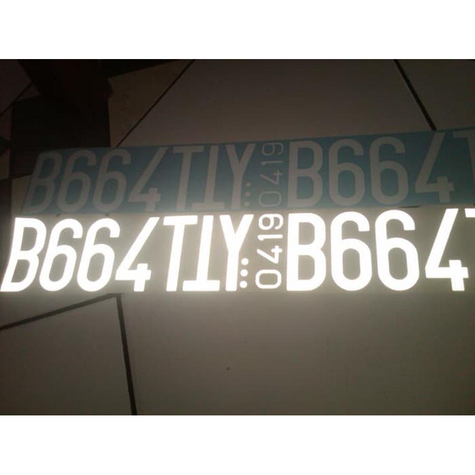 Promo Harga Cutting Sticker Stiker Plat Nomor Mobil Shopee