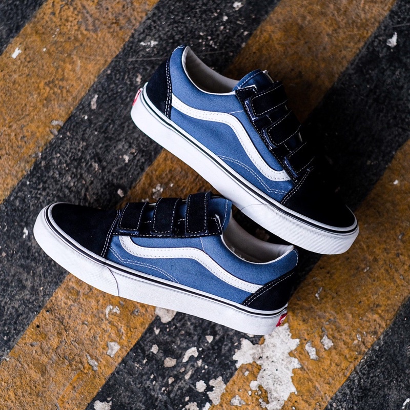 Vans Oldskool Classic Velcro Navy White Original