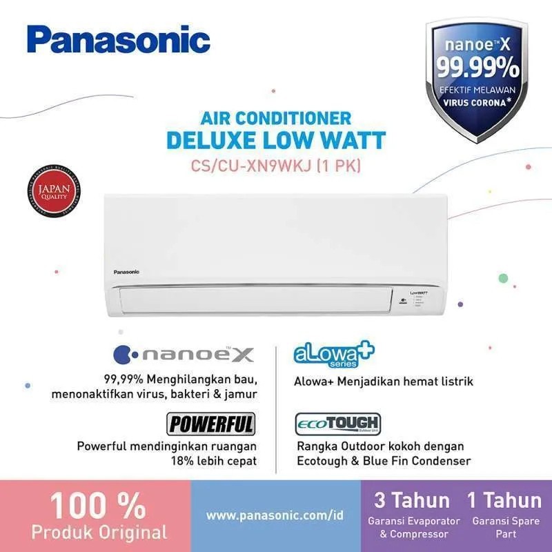 AC PANASONIC CS/CU-XN9WKJ 1PK Deluxe Si-BIRU Nanoe XN9WKJ + PASANG DEPOK