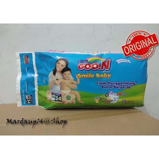 Pempers Bayi GOON Smile Baby Pants S40/M34/L30/XL26)