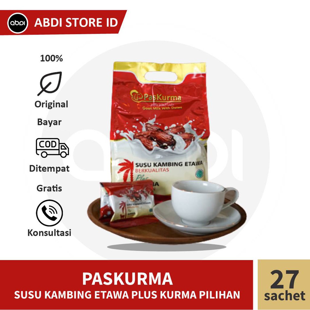 

PASKURMA Susu Kambing Etawa Plus Kurma Pilihan Kemasa 27 Sachet