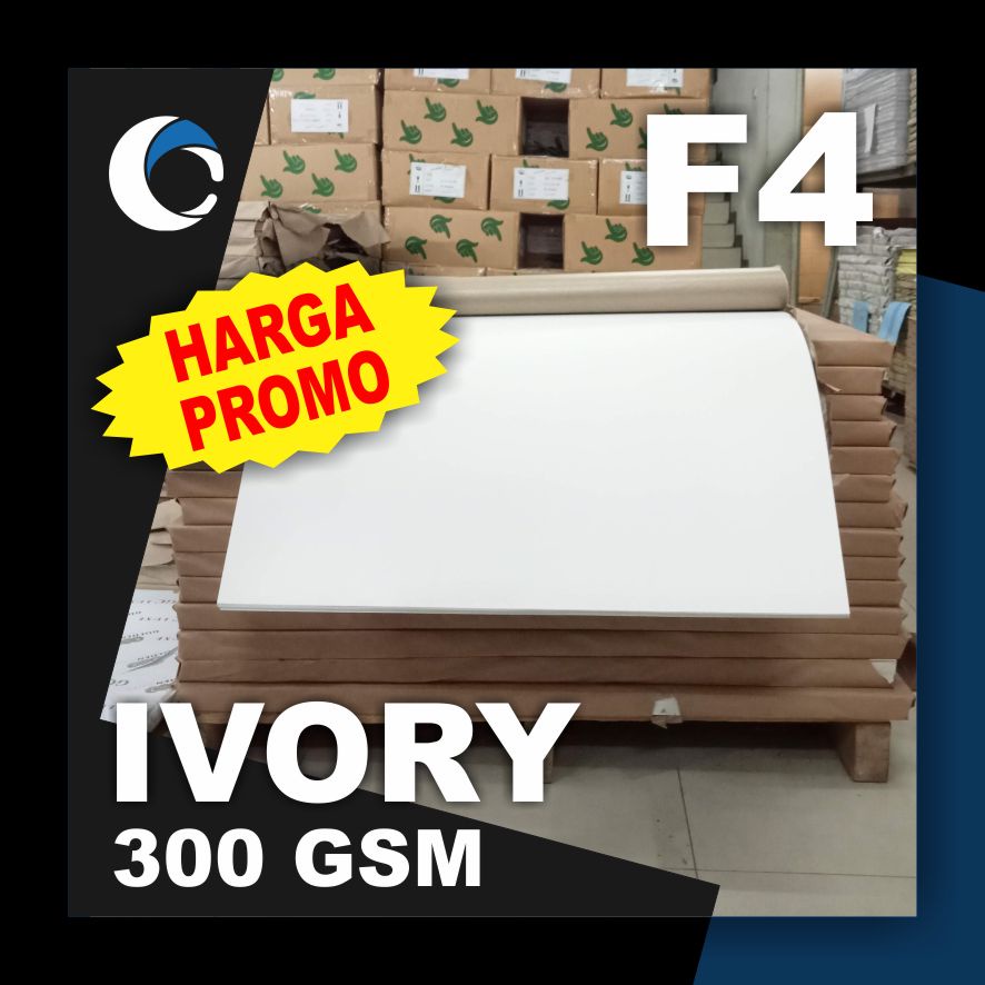 

KERTAS IVORY 300 GSM Uk [ F4 / POLIO ] 21.5 cm X 33 cm ( 50 LEMBAR )