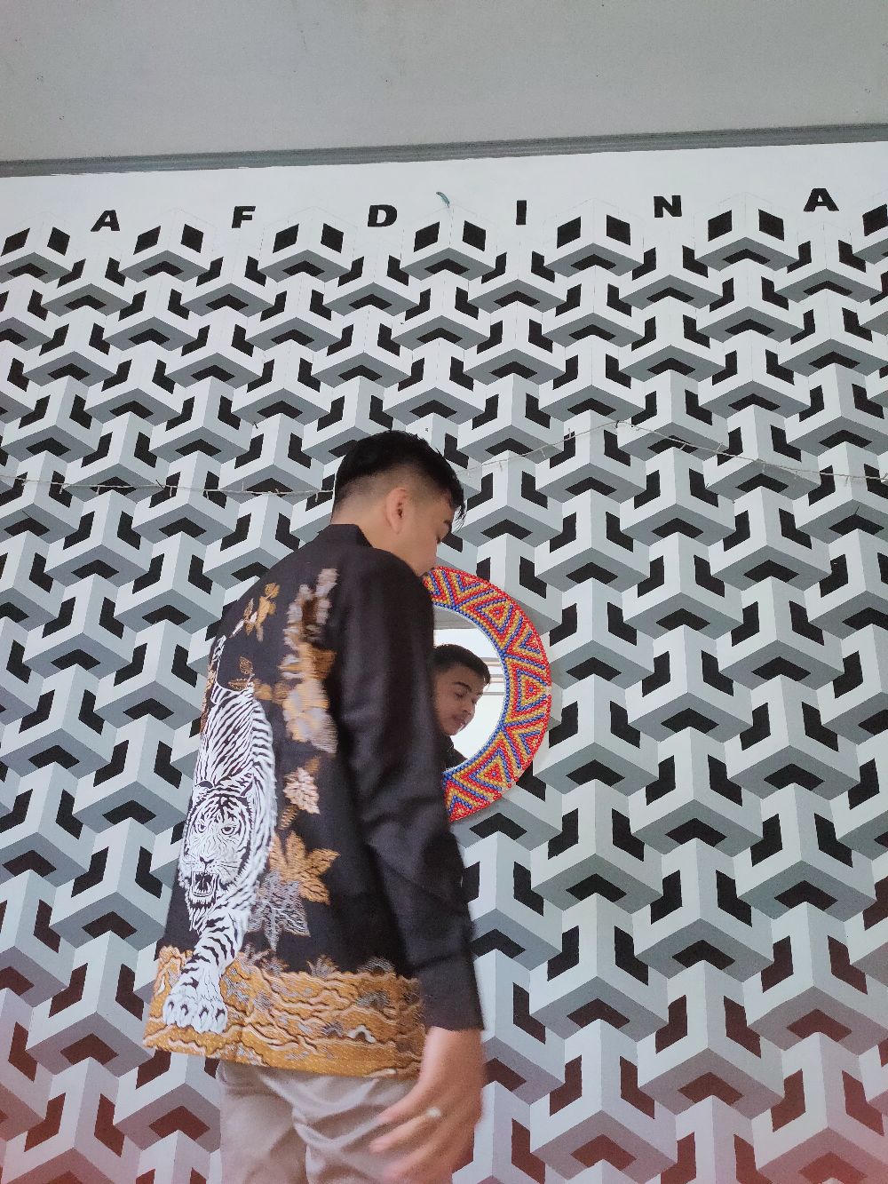 Harimau Sumatra# Kemeja Batik Pria Eksklusif Hitam Motif Macan Full Furing Ori Batik Solo Size Xxxl