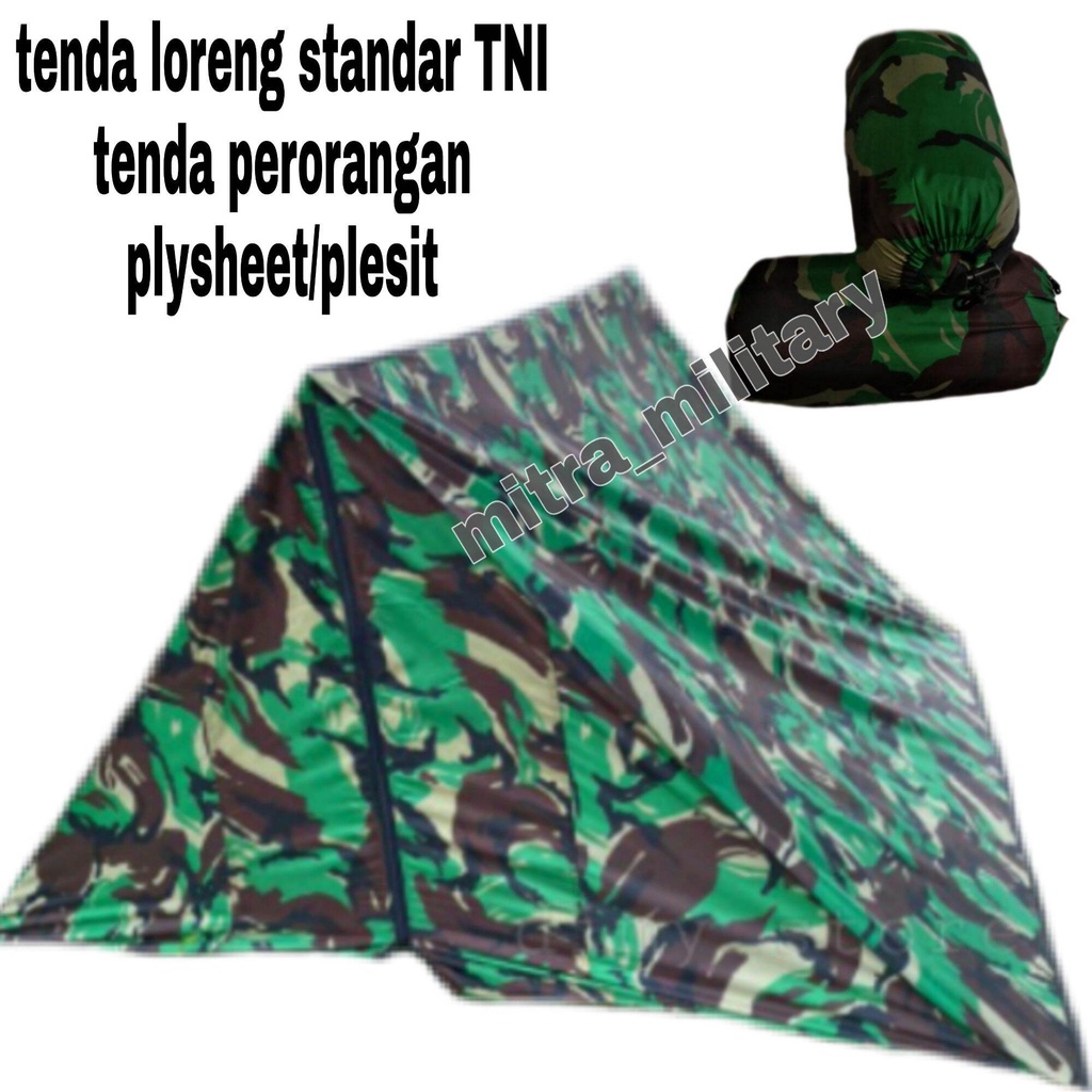 TENDA plysheet/plesit. TENDA perorangan.loreng malvinas standar TNI