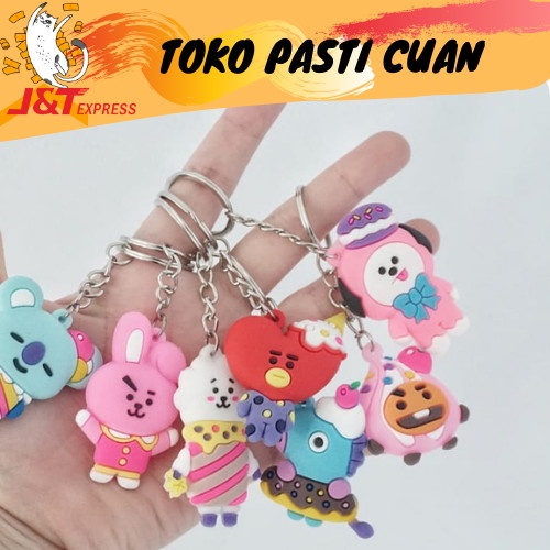 TERLARIS GANTUNGAN KUNCI KARAKTER BTS BT21 HAPPY BIRTHDAY SALJU UNTUK AKSESORIS - chimmy
