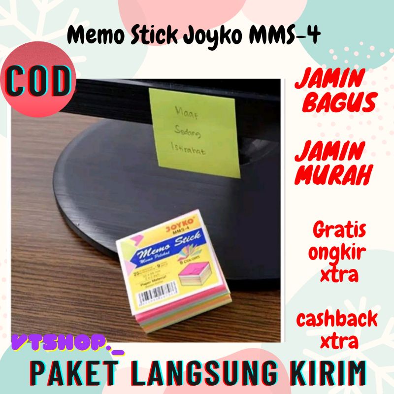 

V181 - Memo Stick / Memo Pelekat joyko mms-4 / Memo Stik Joyko / Memo Stick Colourful / Memo Stick 9 Warna