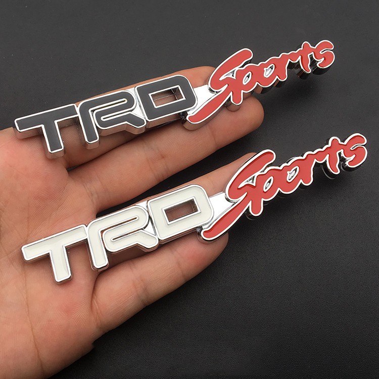 1x TRD Stiker Badge Emblem Bagasi Belakang Untuk Mobil Toyota