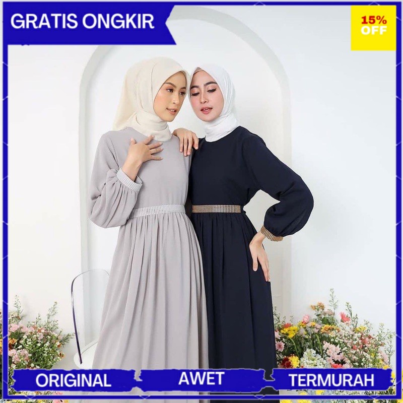 TERBARU DAN TERLARIS GAMIS MOSCREPE PREMIUM LD 105 / GAMIS POLOS BUSUI  GAMIS MOSCREPE PREMIUM
