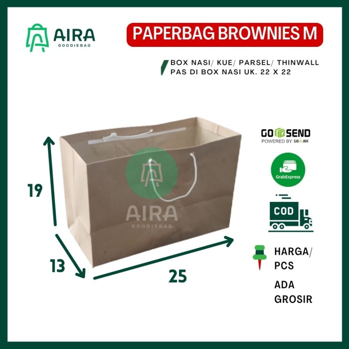 

Paperbag Brownies M Coklat Polos