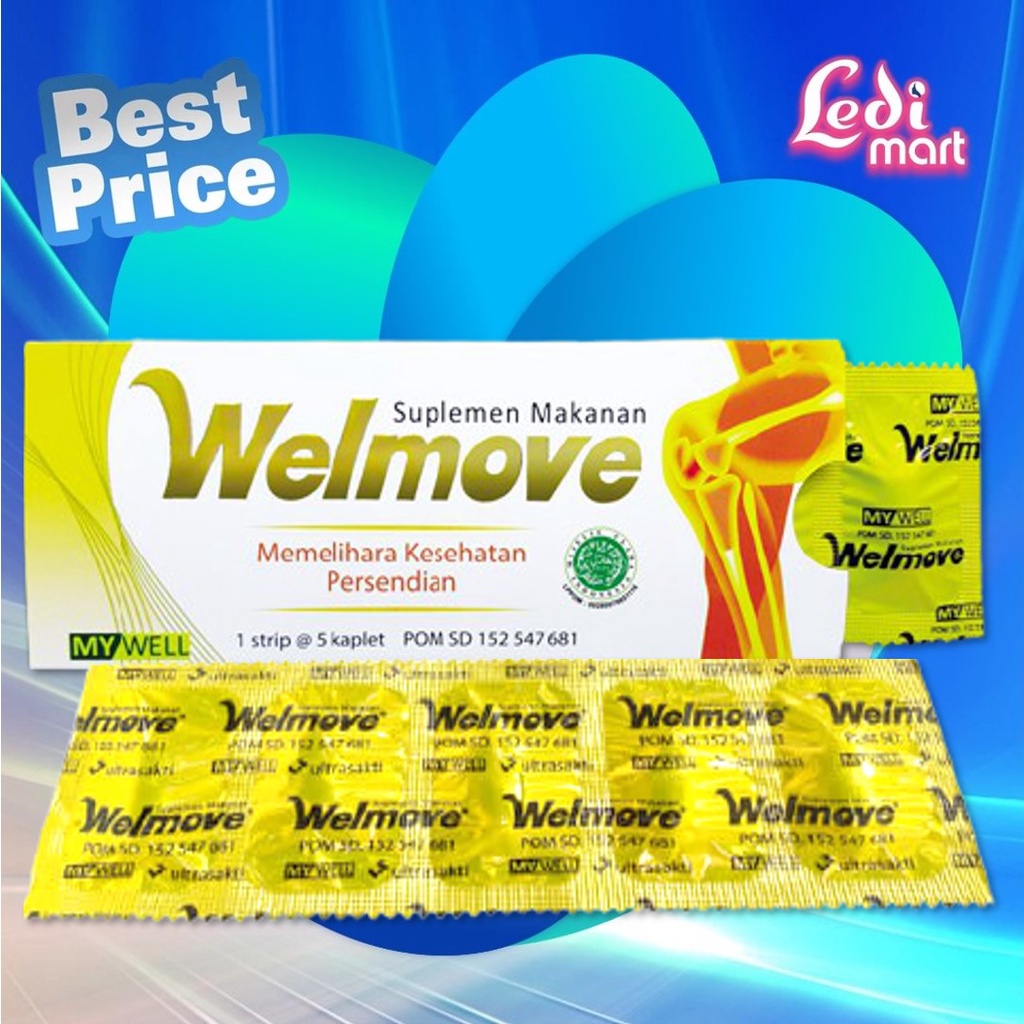 ORIGINAL Welmove Suplemen Makanan Isi 5 Kaplet BPOM / Wellmove Vitamin Sendi / LEDI MART