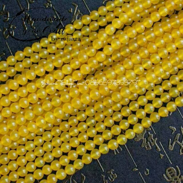 Natural Yellow Agate Stone Loose Beads 1pcs