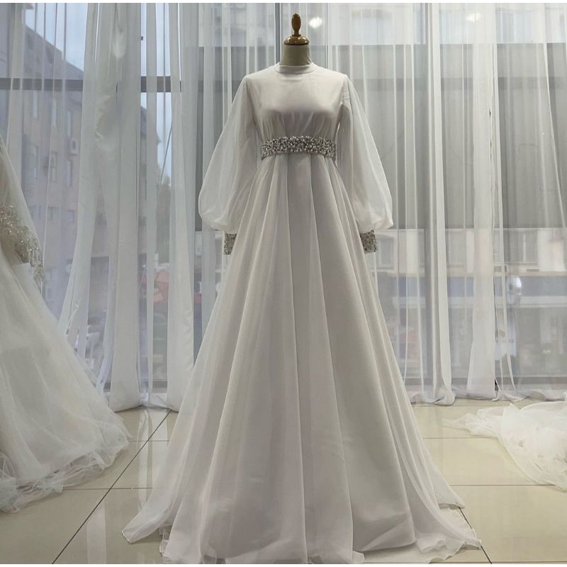 set akad syari/ gaun syari / gaun akad