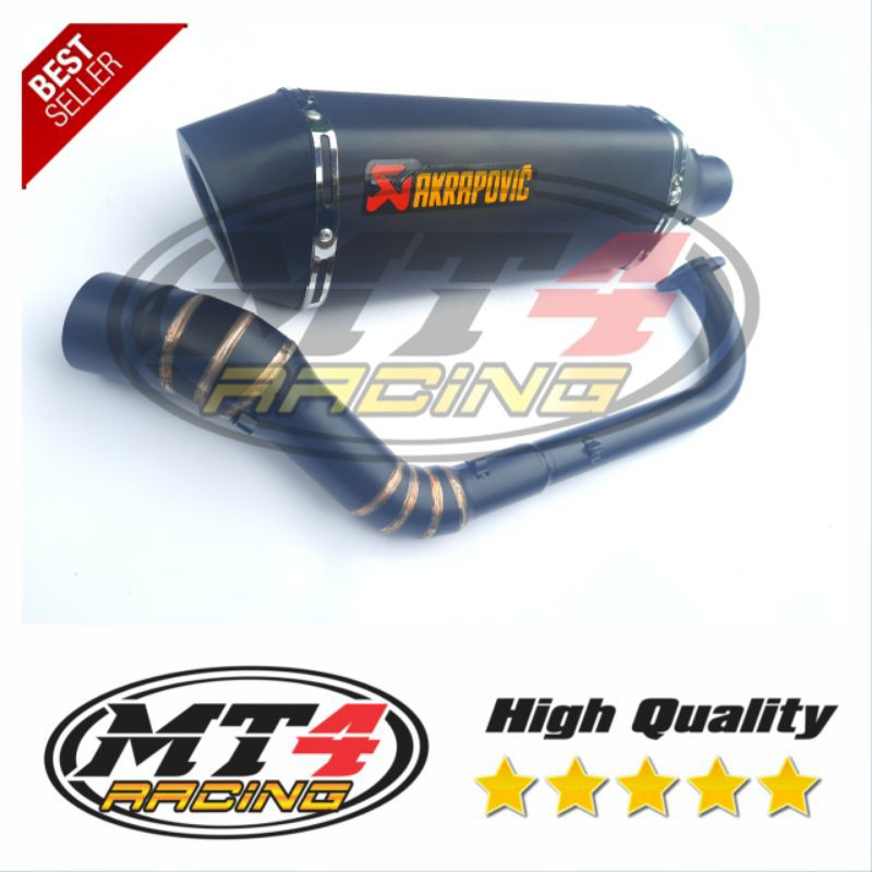 Knalpot racing Akrapovic black dof Nmax new Aerox 155 vario 150 PCX 160