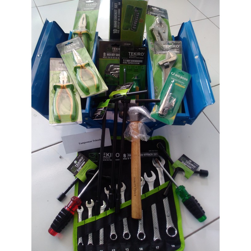 Tool Kit Tekiro 19pcs Tool Set Perkakas Kunci Bengkel