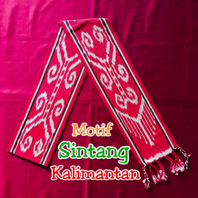 Syal Etnik Dayak Kalimantan-Motif Sintang