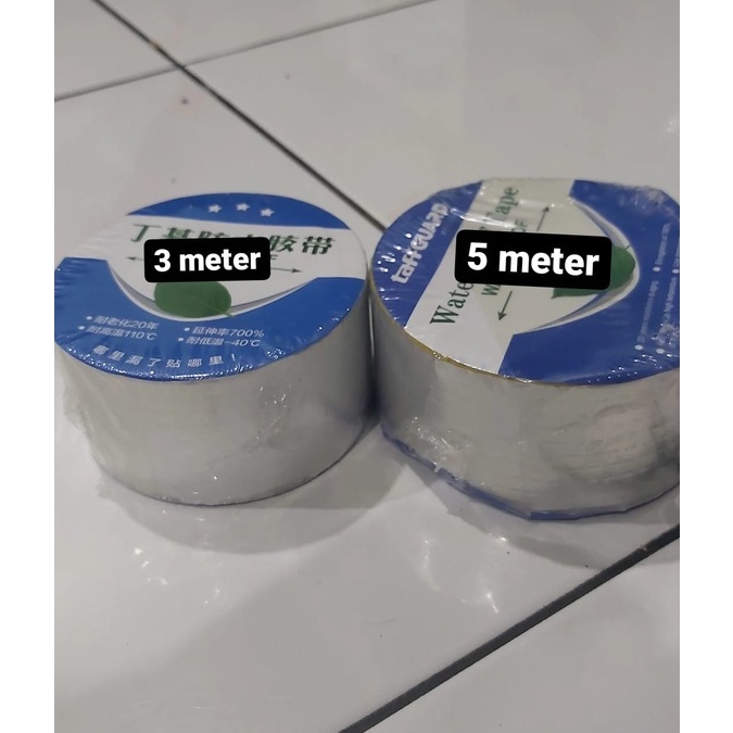 Lakban aluminium foil tape 5 meter x 5cm waterproof anti bocor dan tahan panas