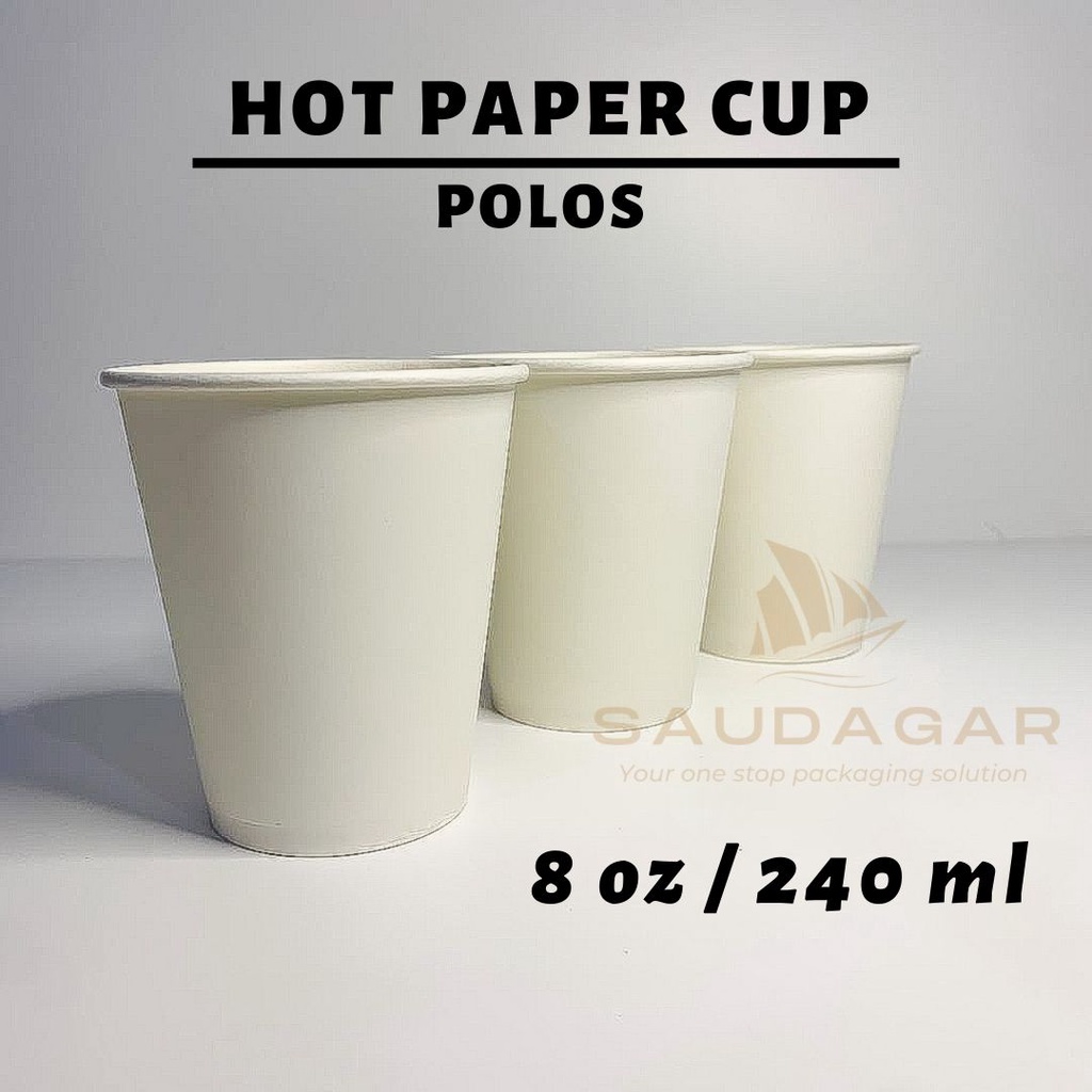 Hot paper cup / gelas kertas minuman panas / kopi / teh 8 oz