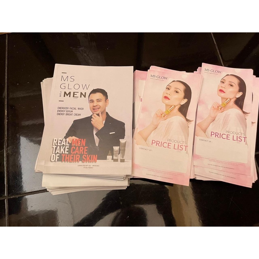 [STOK TERBATAS] Obral Termurah Brosur / Katalog dan Price List Paket Harga MS Glow Terbaru Women/Man/ Katalog For Man/Produk MS Glow Promo