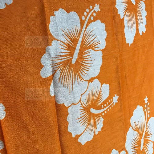Kain Pantai Bali Motif Bunga Pucuk dan Kamboja Bahan Rayon Bali Adem Ujung Rumbai | Deary Co Bali