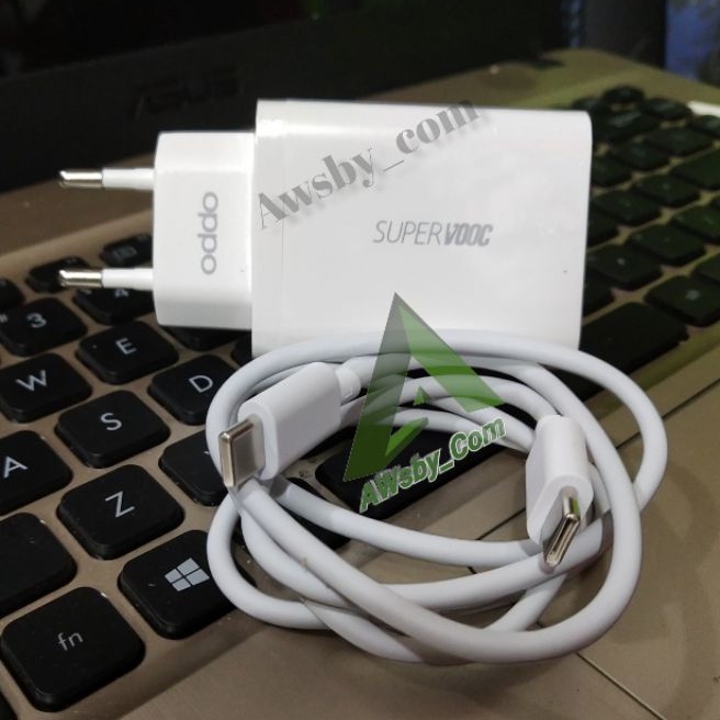 Original Charger Oppo Type C to Type C 65W Super VOOC OPPO Reno 4 5 5F Reno 6 Reno 7 A76 A95 A74 A54