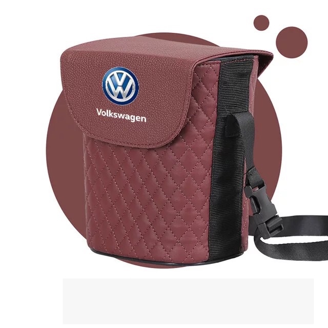 (G-CLUB) Tempat Sampah Bahan Kulit Tahan Air Untuk Mobil Volkswagen