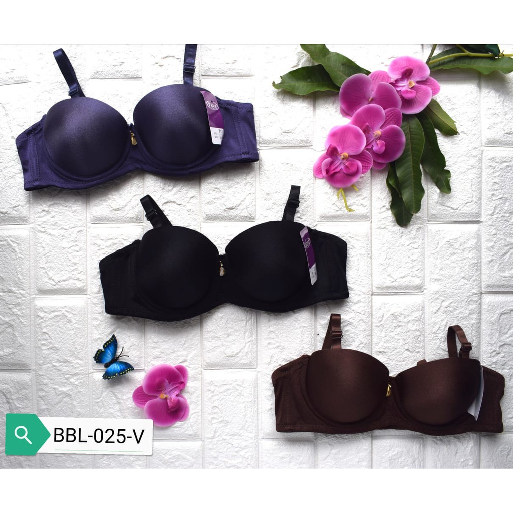 BRA CUP SETENGAH HALF CUP POLOS HALUS CUP A/ BH METALIC BUSA TEBAL BERKAWAT IMPORT BBL-041- V