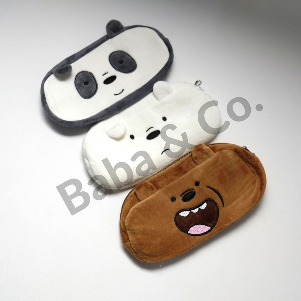 KOTAK PENSIL WE BARE BEARS  BULU LUCU KOTAK PENSIL UNIK KOTAK PENSIL WBB ATK MURAH-1