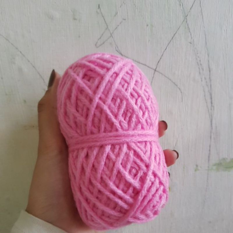 topi kucing rajut handmade-pink muda