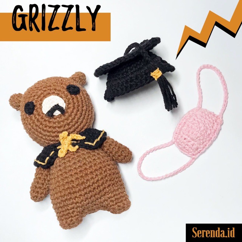 Grizzly (Boneka Rajut Amigurumi)
