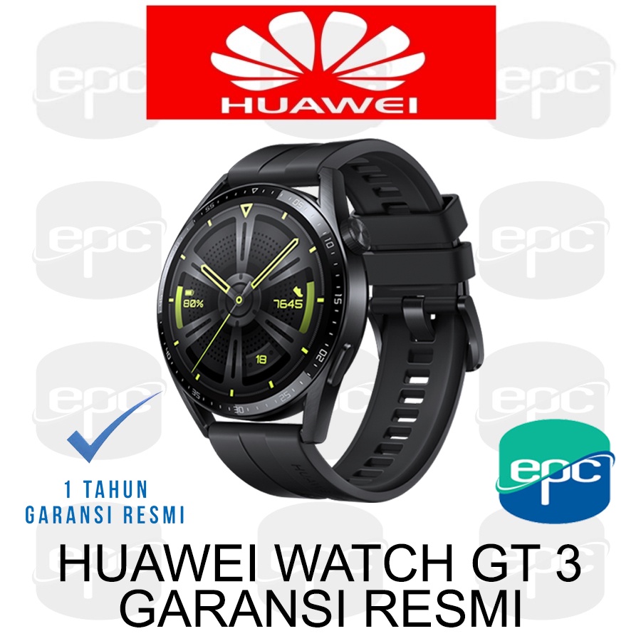 HUAWEI WATCH GT 3 46MM | All-Day SpO2 Monitoring | Garansi Resmi-Black