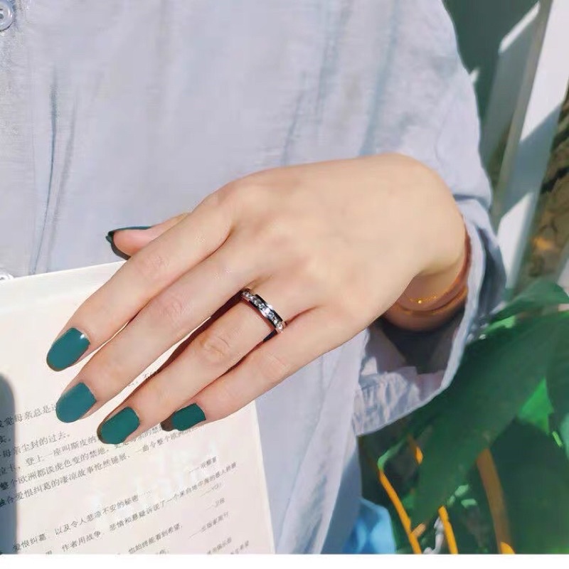 Cincin Titanium Diamond Full Vintage Korea Fashion Styling