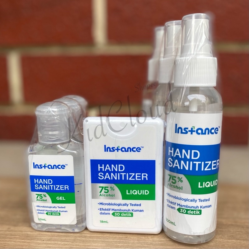 Jual INSTANCE Hand Sanitizer (satuan) Spray Liquid Cair Gel 18 50 60
