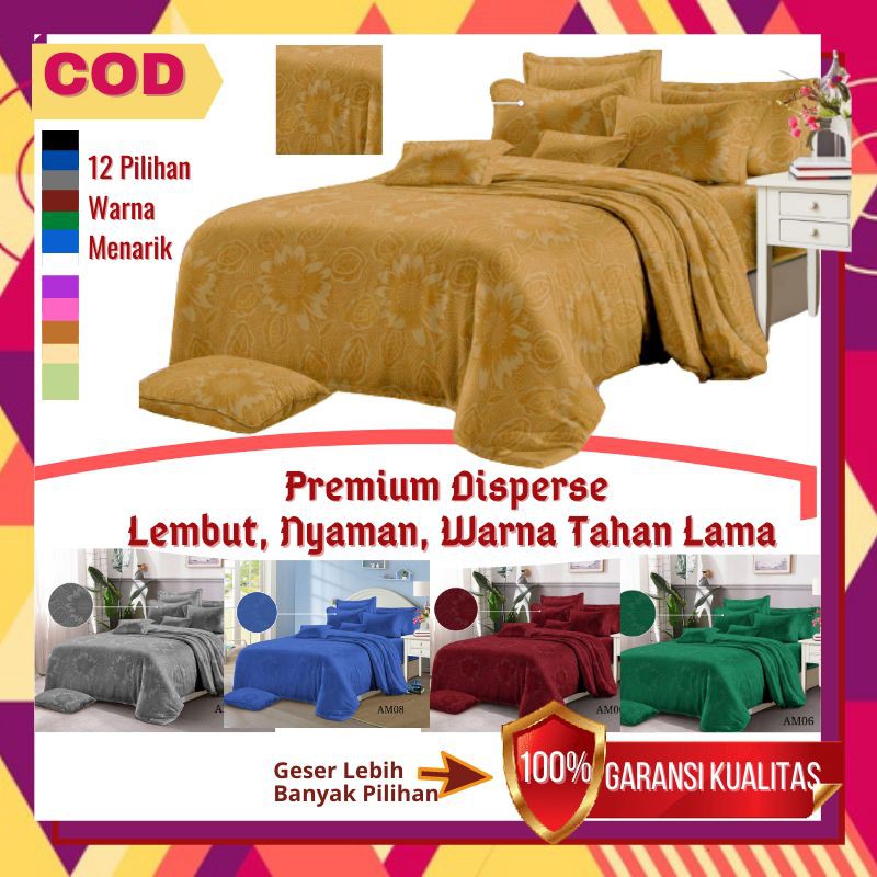 Sprei Sprai Polos Embos Katun Disperse Kasur Busa no 02 King Size 200 180 160 Double Jogja