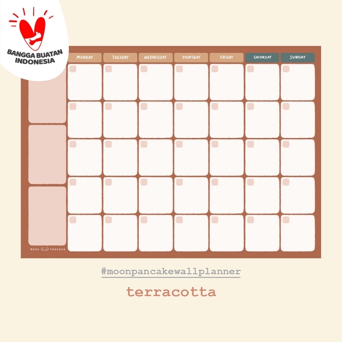 

Moon Pancake Wall Monthly Planner Board - Terracotta promo