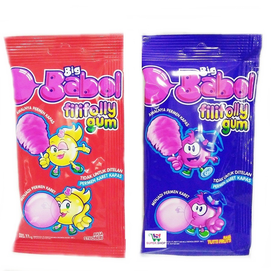 BARU ! Big Babol Filifolly Gum. Permen Kapas Karet