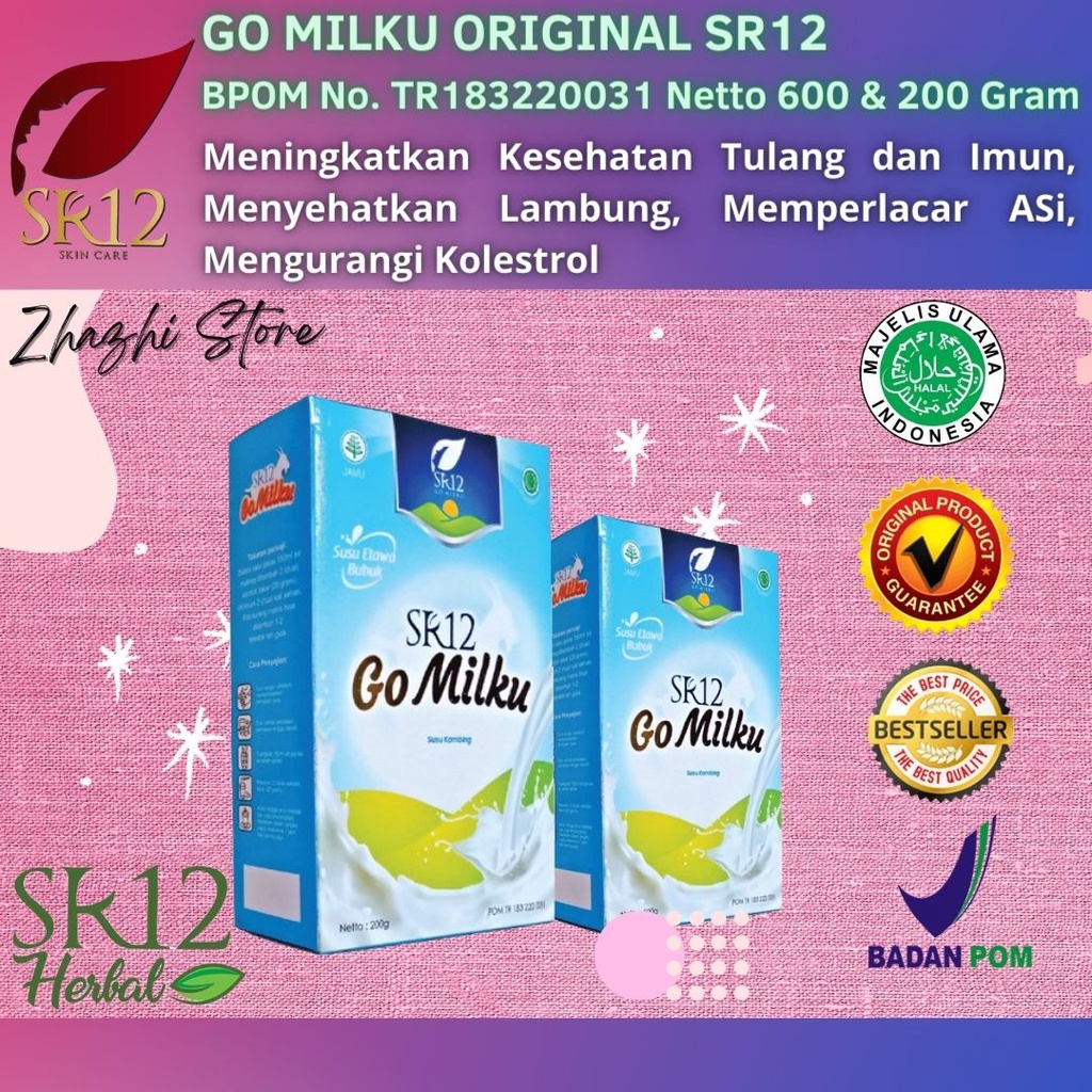 

GO MILKKU- SR12/HERBAL/200 Gr/HALAL/BPOM/ORIGINAL PRODUK