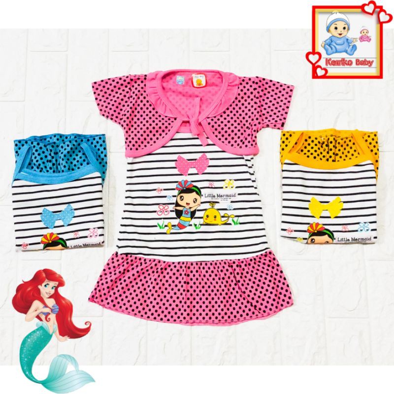Rok Dress Rompi Bayi&Anak Perempuan Gambar Little Mermaid