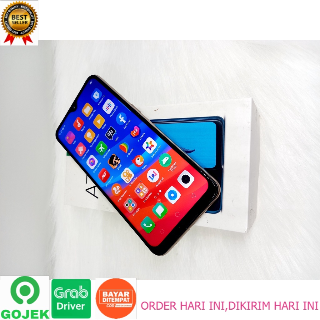 OPPO A7 4/64GB SECOND FULLSET hp handphone seken bekas bisa cod