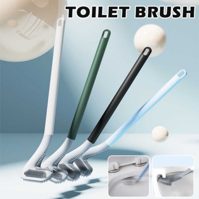 Sikat Wc Silikon /Sikat Toilet Bentuk Kepala Tongkat Golf Elastis Flexible / Brush