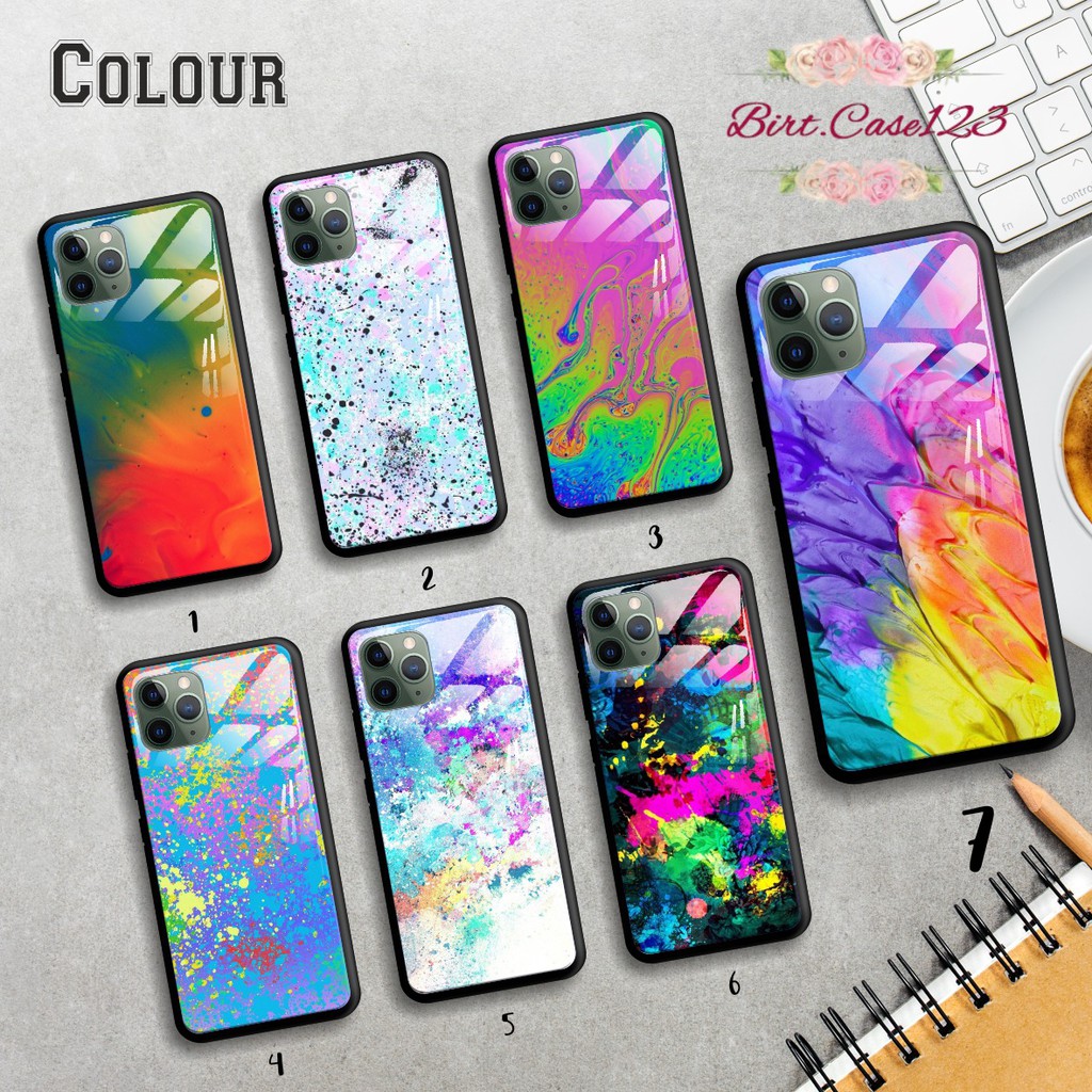 Back case glass COLOUR Realme C1 C2 C3 U1 2 2 Pro 3 Pro 5 5i 5s Pro 6 Pro X Xt C11 C15 c12 7 BC1381